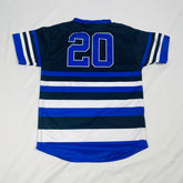 Finer Black Striped Baseball Jersey